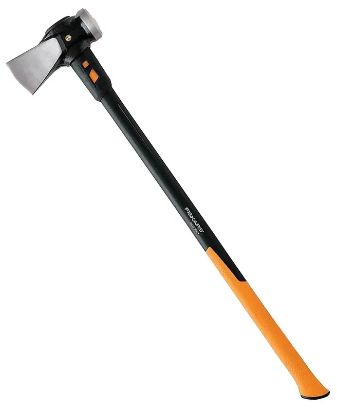 Fiskars 751110-1001 Wood Splitting Maul, Top-tier Head, 128 oz Head, Steel Head, Wood Handle, 36 OAL