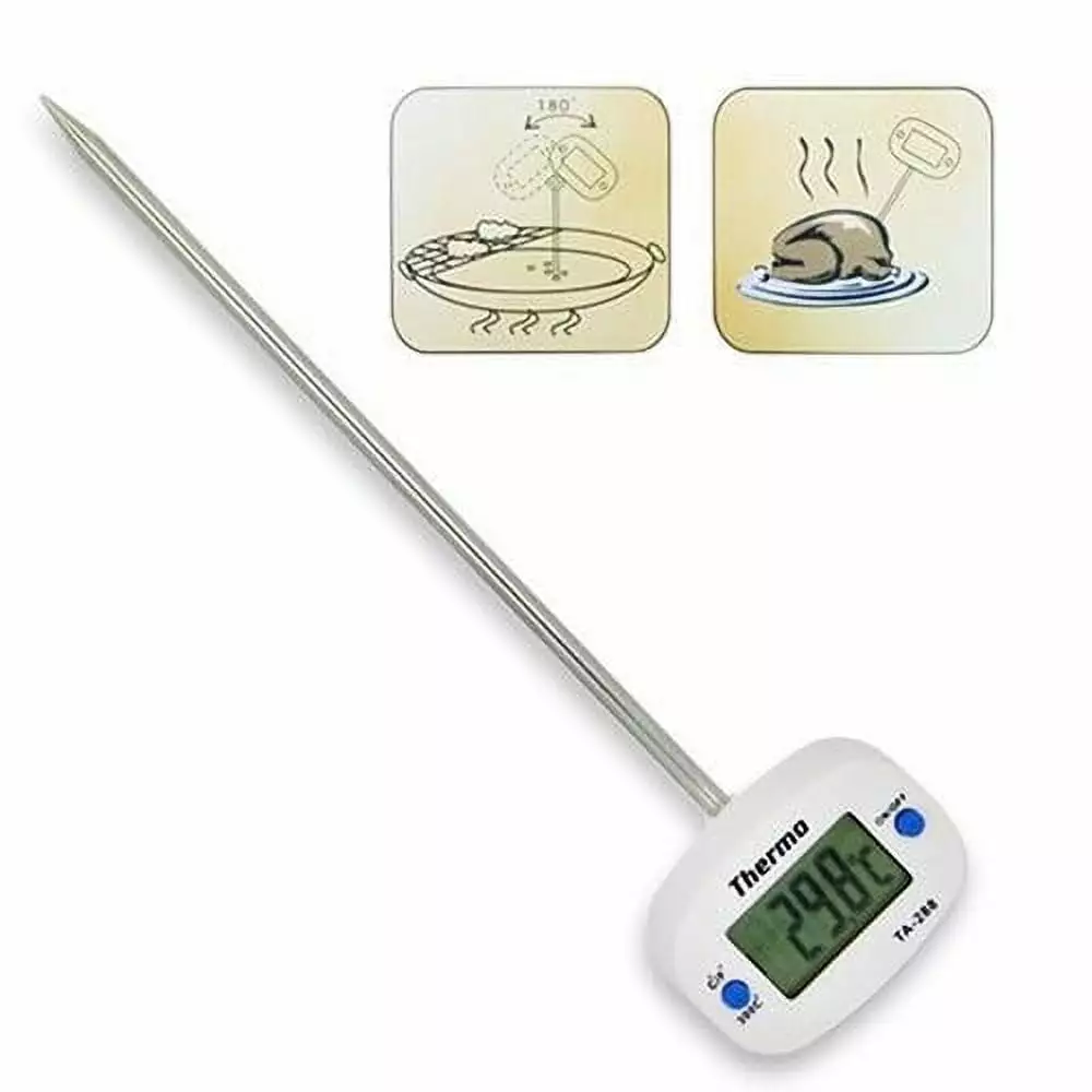 TELOLY Visland Instant Read Meat Thermometer Kitchen Cooking Food Candy Thermometer Oil Deep Fry BBQ Grill Smoker Thermometer
