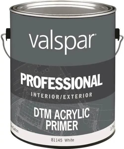 Valspar 81145 1 Gallon Professional Interior Exterior Acrylic Primer DTM White All Surfaces