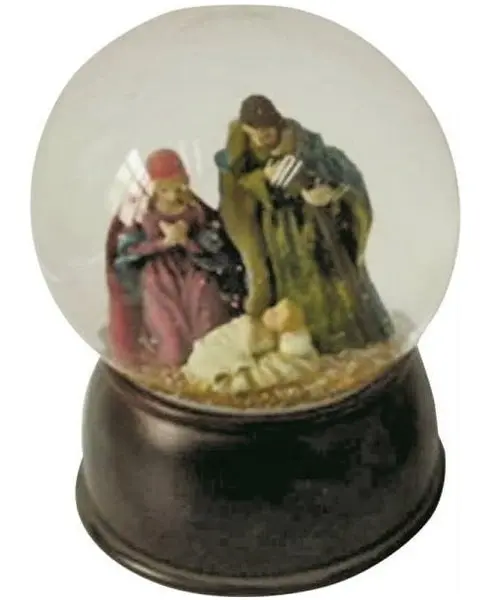 Santa's Forest 22113 Nativity Water Globe Music 100mm Christmas Decoration