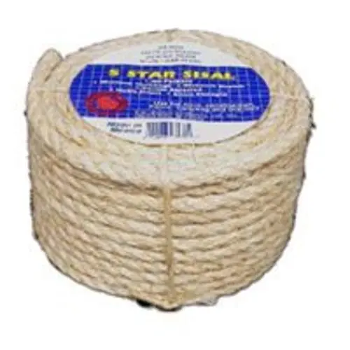 Tw Evans Cordage 23-210 Sisal Rope Coilette 1/4 x 100 Feet Natural Fiber Rope