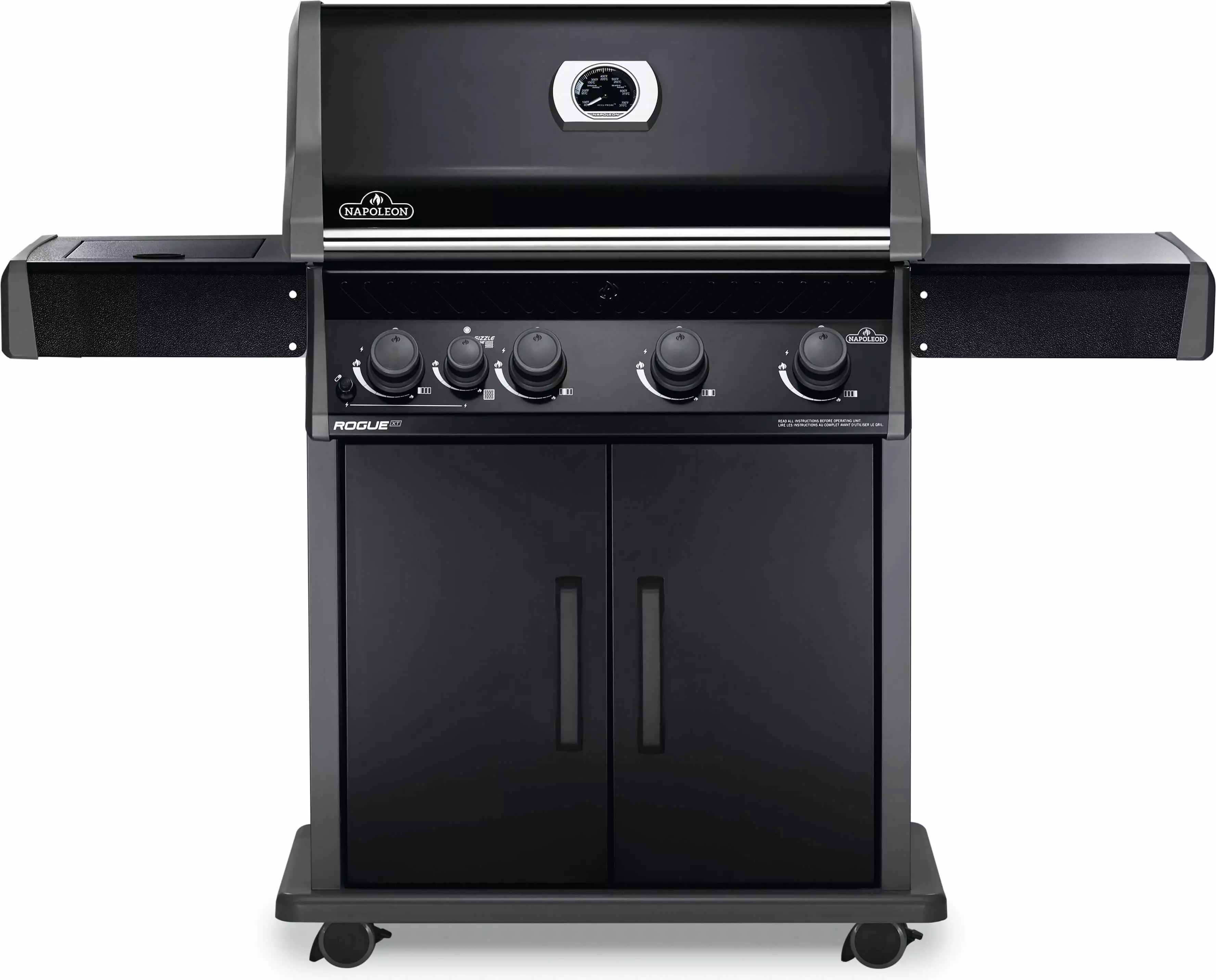 Rogue XT 525 Natural Gas Grill Infrared Side Burner Black