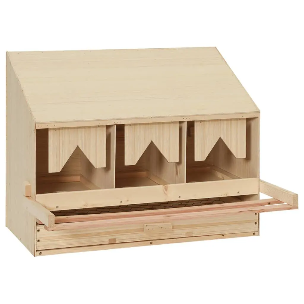 Stylishken Laying Nest 3 Compartments 28.3x13x21.3 Inches Solid Pine Wood
