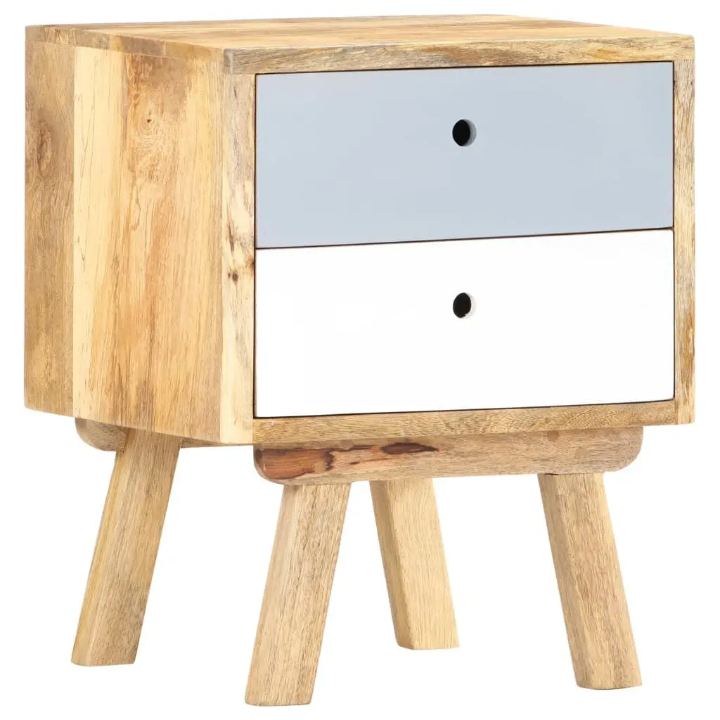Bedside Cabinet 15.7 Inches Solid Mango Wood Nightstand Drawer