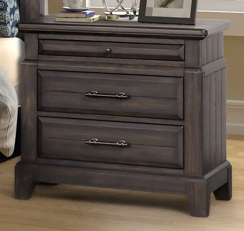 2 Drawer Nightstand Mahogany Solid Timber Mdf Bedside Table ihomefurnishings
