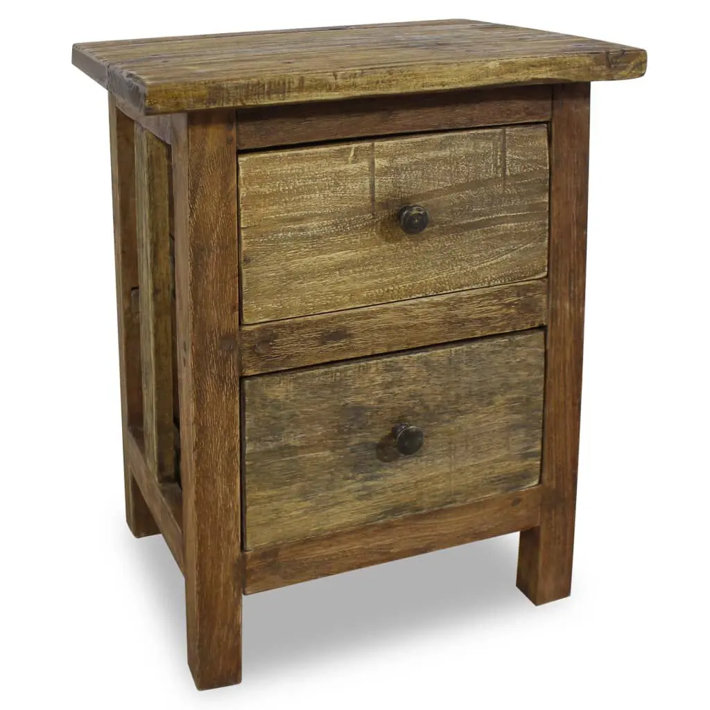Nightstand Solid Mahogany Wood 15.7x11.8x20.1 Inches Bedside Table Drawer