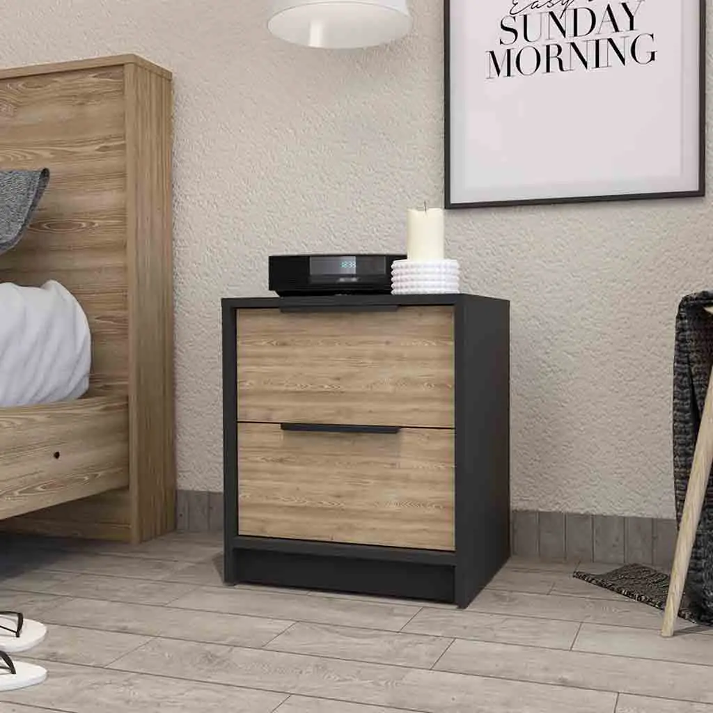 Washington Nightstand Two Large Drawers Multicolor Bedroom Side Table rta mubles colombia
