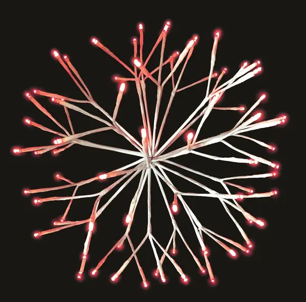 Holiday Bright LED3D16STLCLRD LED 3D Starlight Cluster 72 Red Lights 16 Inch Holiday Bright Lights