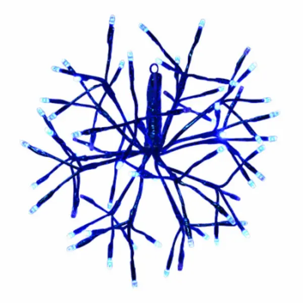 Holiday Bright Lights Blue Wire Shimmering LED Sphere Christmas Light LED-12SHS-BBLTW