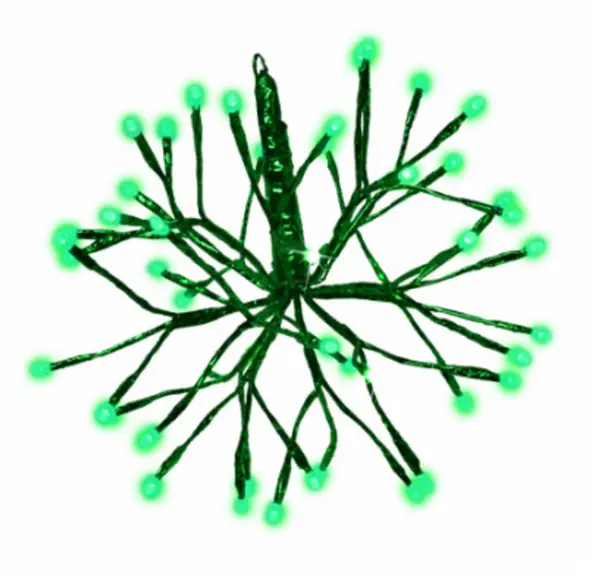 Holiday Bright Lights Green Christmas Shimmering LED Sphere LED-12SHS-GGRTW