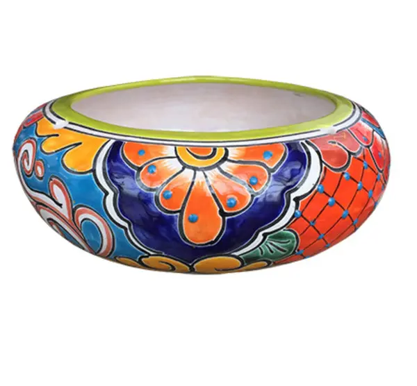 Avera APG408040 Hand Painted Ceramic Donut Planter Unique Home Decor