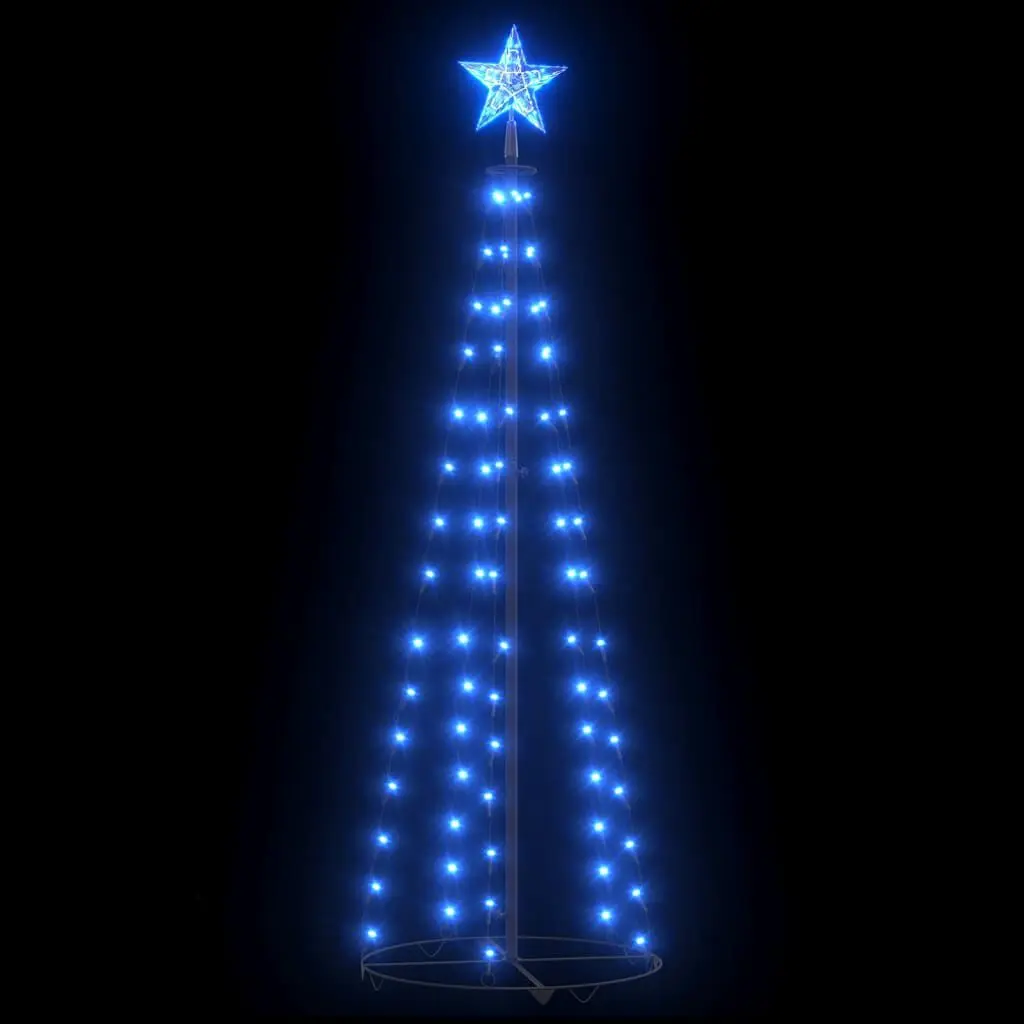 Christmas Cone Tree Blue 84 LEDs 2x5 Foot Holiday Decoration