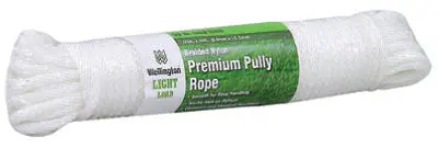 Wellington 10103 Solid Braided Nylon Cord 7/32 Inch x 50 Feet Silvery White