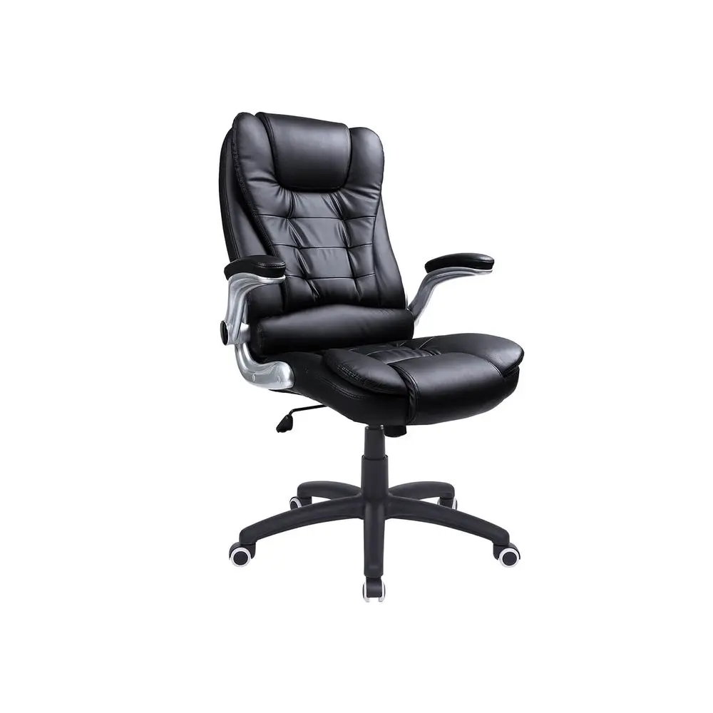 PU Computer Chair Ergonomic Office Chair Adjustable Height and Swivel SONGMICS