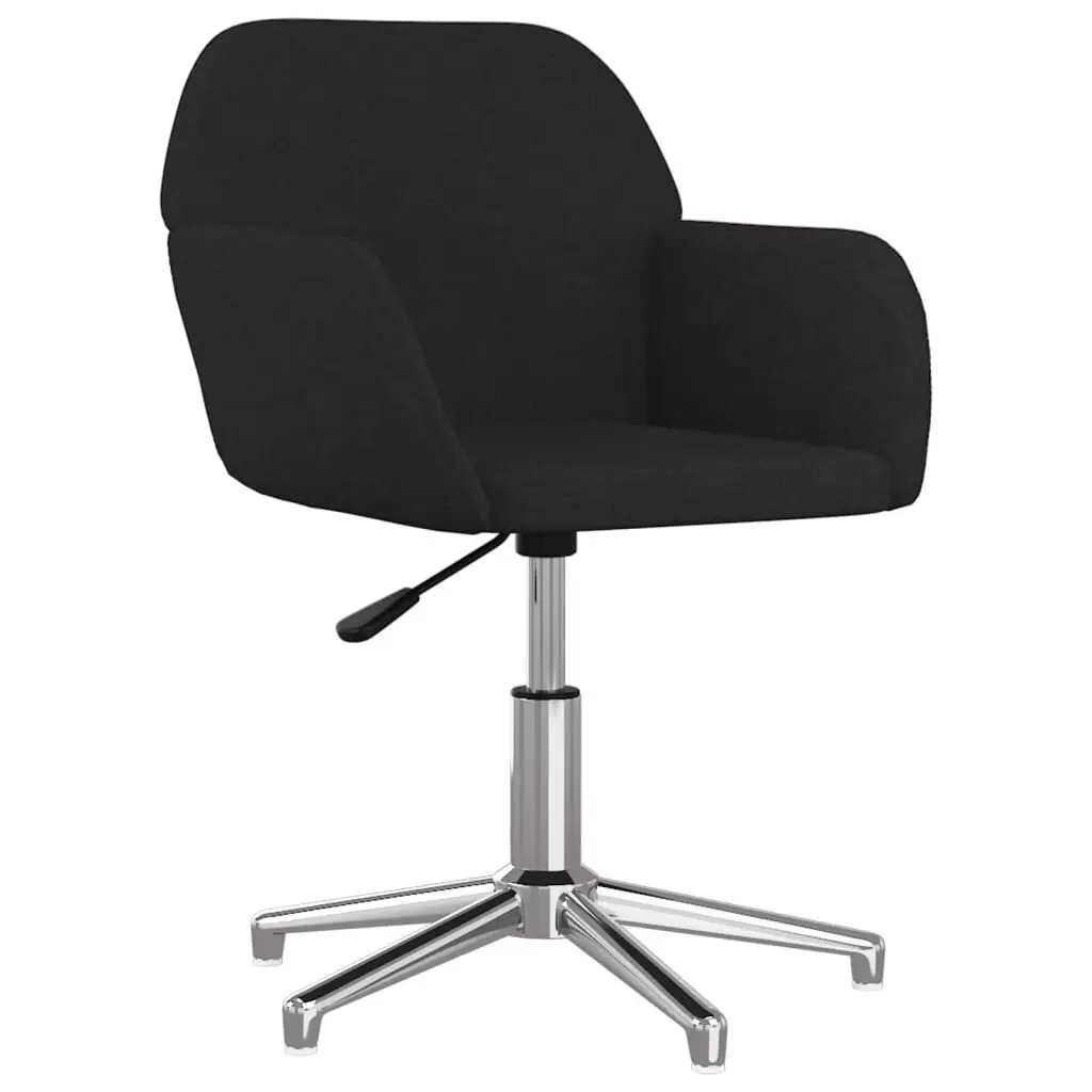 Swivel Office Chair Black Fabric Ergonomic Desk Chair