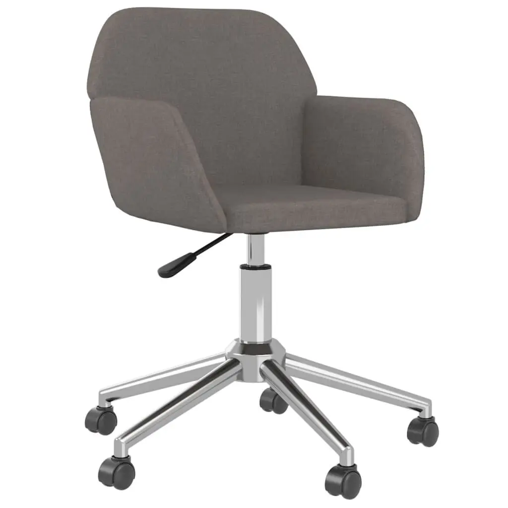 Swivel Office Chair Dark Gray Fabric Adjustable Task Chair