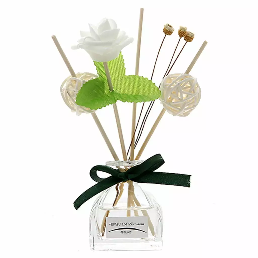 SOWNBV Home Decor Oil Diffusers Natural Sticks Glass Bottle Scented Oil 50ml Multi-color One