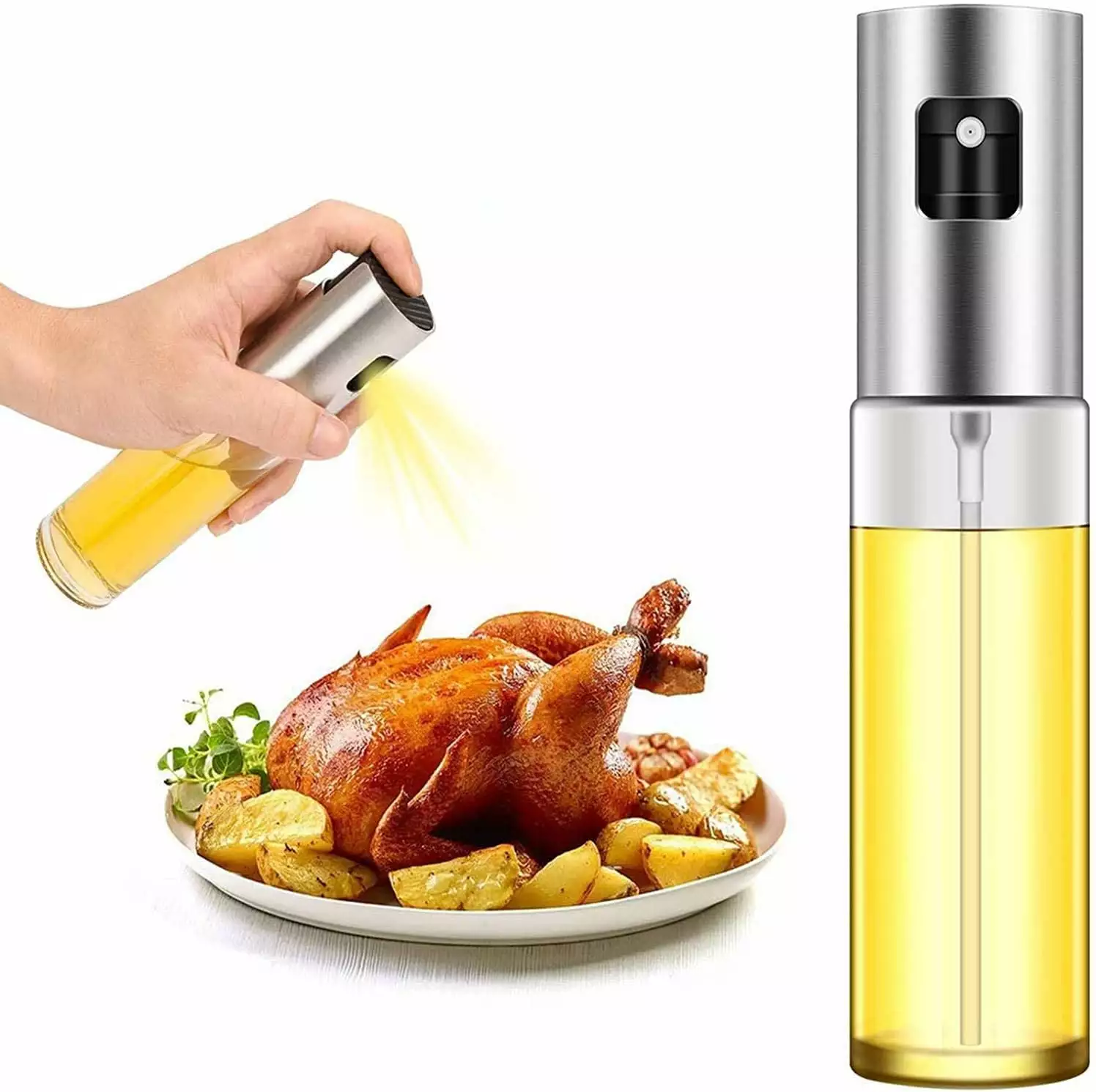 Oil Sprayer Cooking 100ml Olive Oil Spray Bottle Salad BBQ Kitchen Baking and Roasting 1p