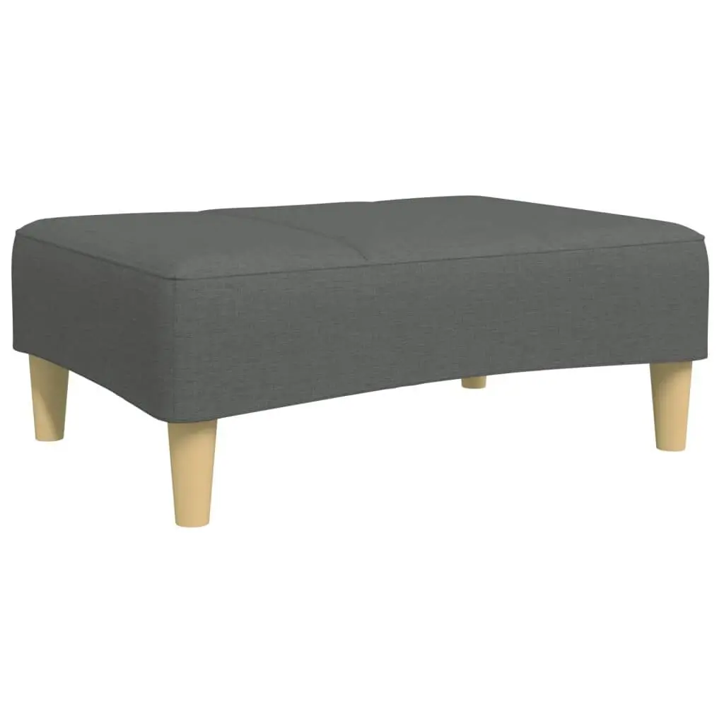 Footstool Dark Gray 30.3x21.7x12.2 Inches Fabric Living Room Ottoman