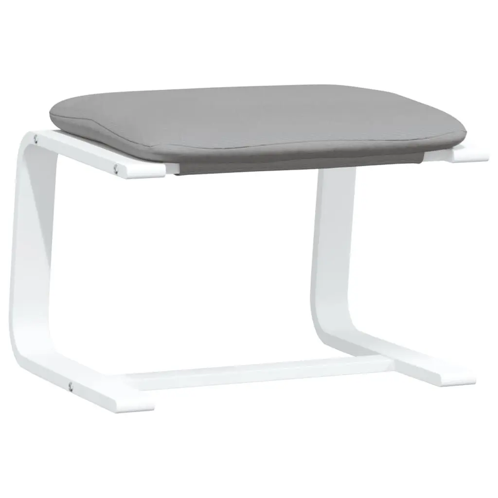 Footstool Light Gray 20.1x16.1x15.7 Fabric Living Room Ottoman