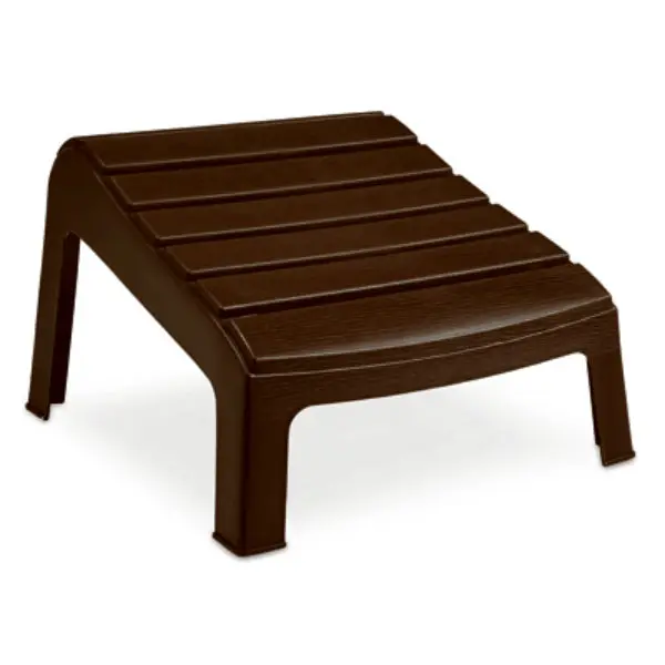 Adams Resin Adirondack Ottoman Earth Brown Outdoor Patio Furniture