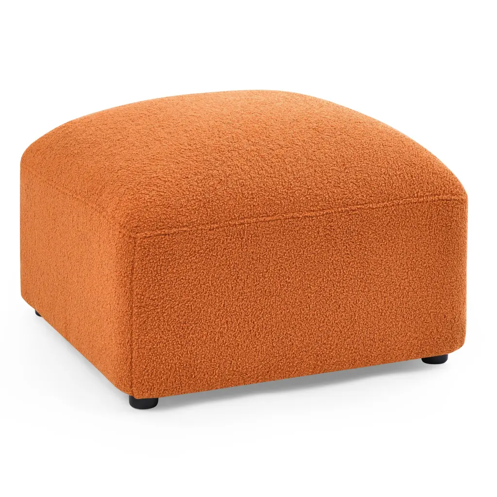 Modular Sofa Ottoman Orange Polyester Living Room Footrest chuangyuan smart home