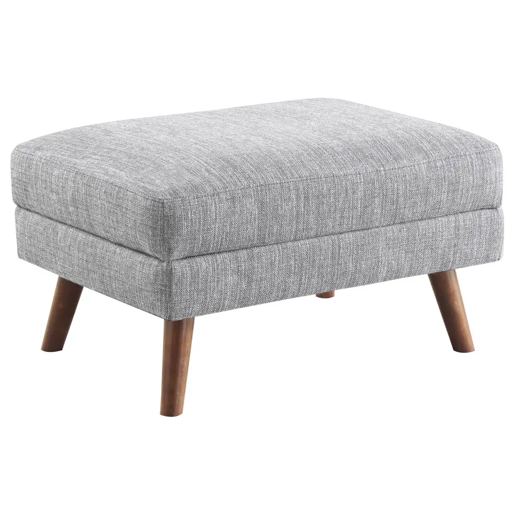Grey Ottoman Tapered Legs Timber Primary Living Space furniture max
