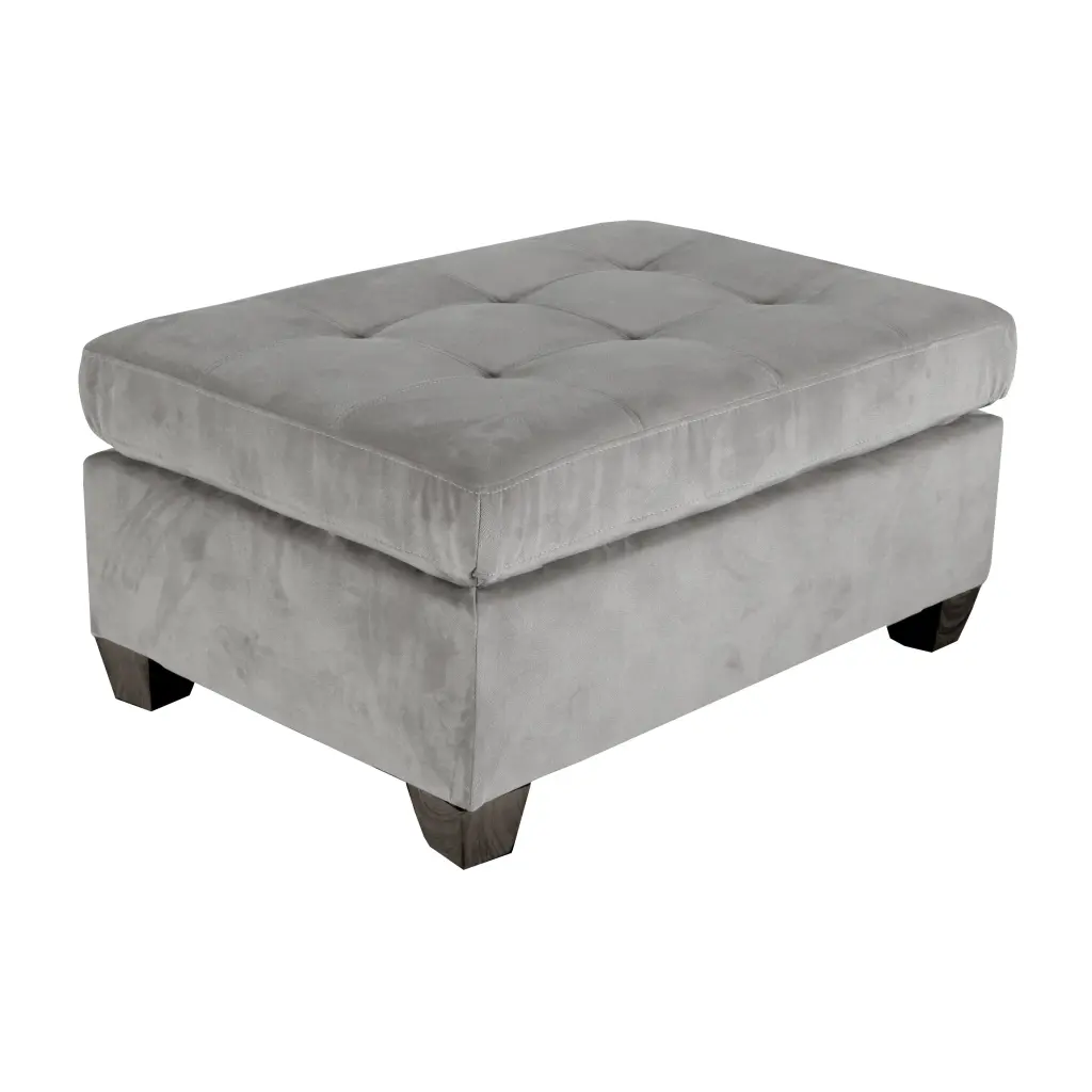 1Pc Ottoman Tufted Detail Taupe Microfiber Upholstered Modern Living Room kanepe
