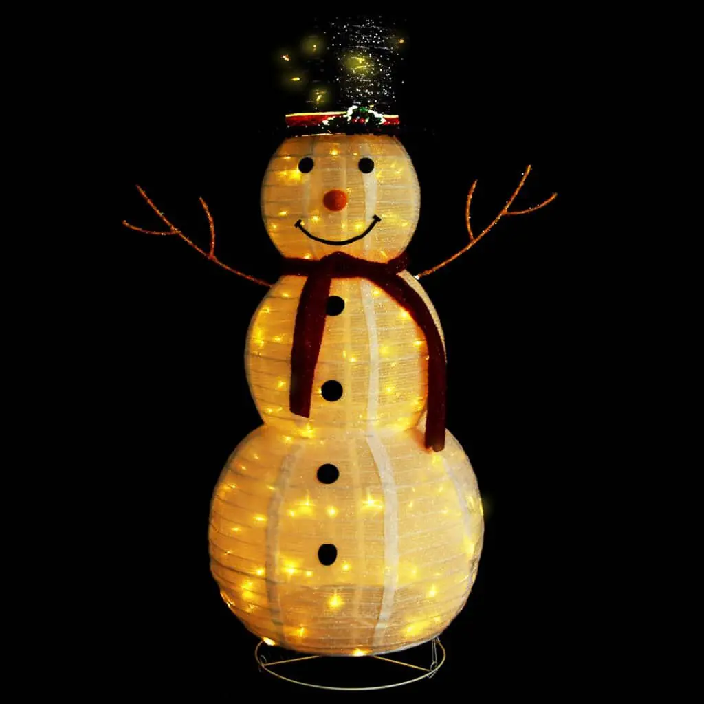 Decorative Christmas Snowman Figure LED Premium Fabric 4 Feet Holiday Indoor Outdoor Decor