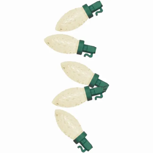 Holiday Wonderland PS50C9WW Pro-Series Christmas Faceted C9 Lights Warm White 50 Count