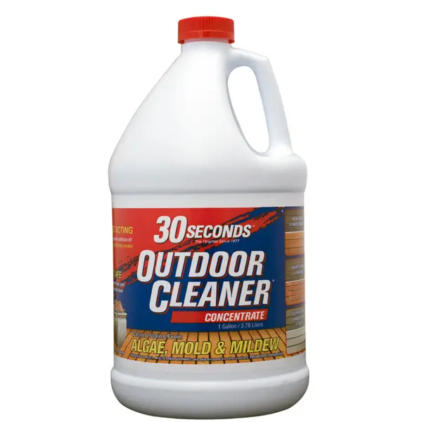 30 Seconds Outdoor Algae Mold Mildew Stain Cleaner Concentrate 1.3 Gallon Patio and Deck