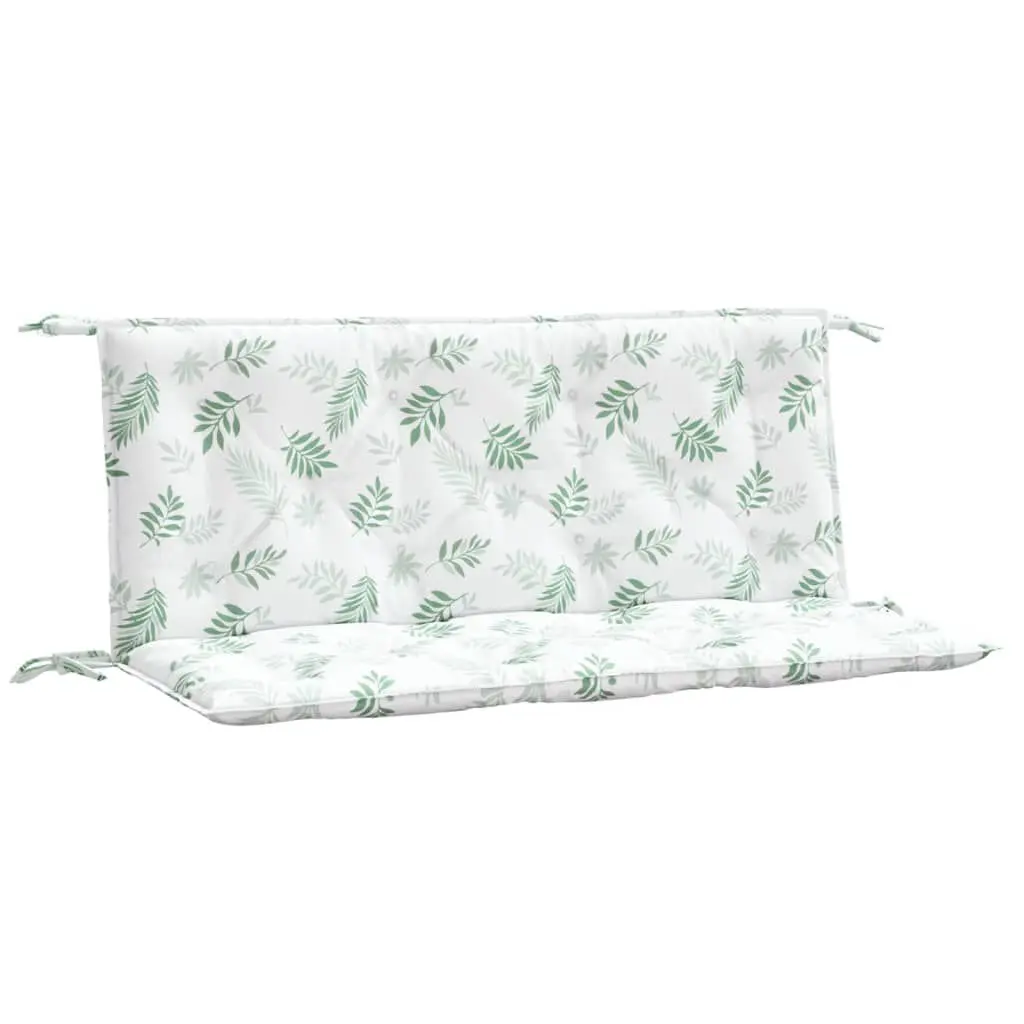 Garden Bench Cushions 2pcs Leaf Pattern 47.2x19.7x2.8 Inches Outdoor Seat Cushions Waterproof Fabric