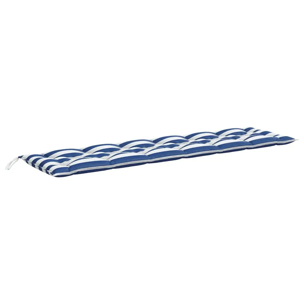 Garden Bench Cushion Blue and White Stripe 78.7 Inch Extra Long Outdoor Seat Pad