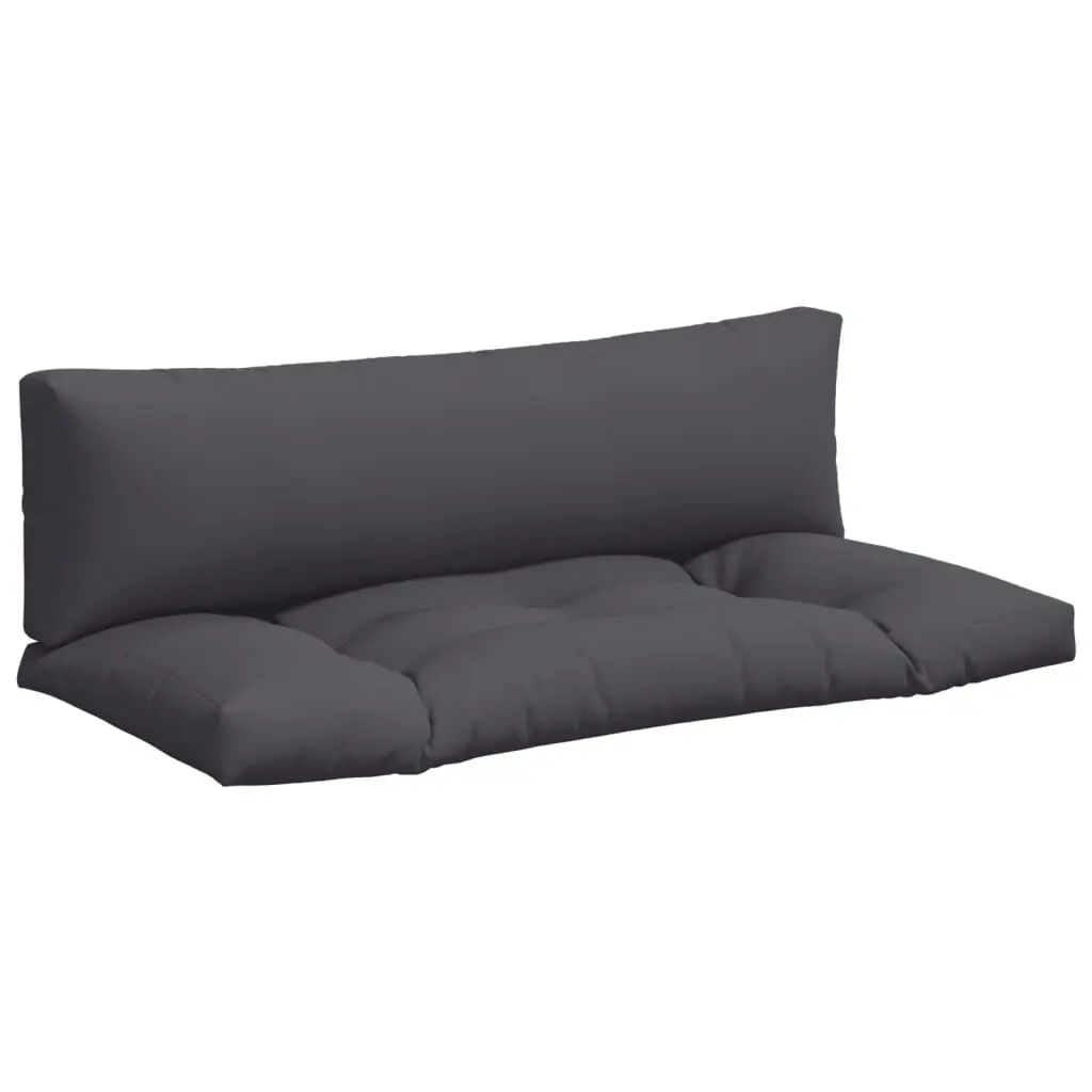Pallet Cushions 2 Piece Set Anthracite Fabric Outdoor Floor Pillows