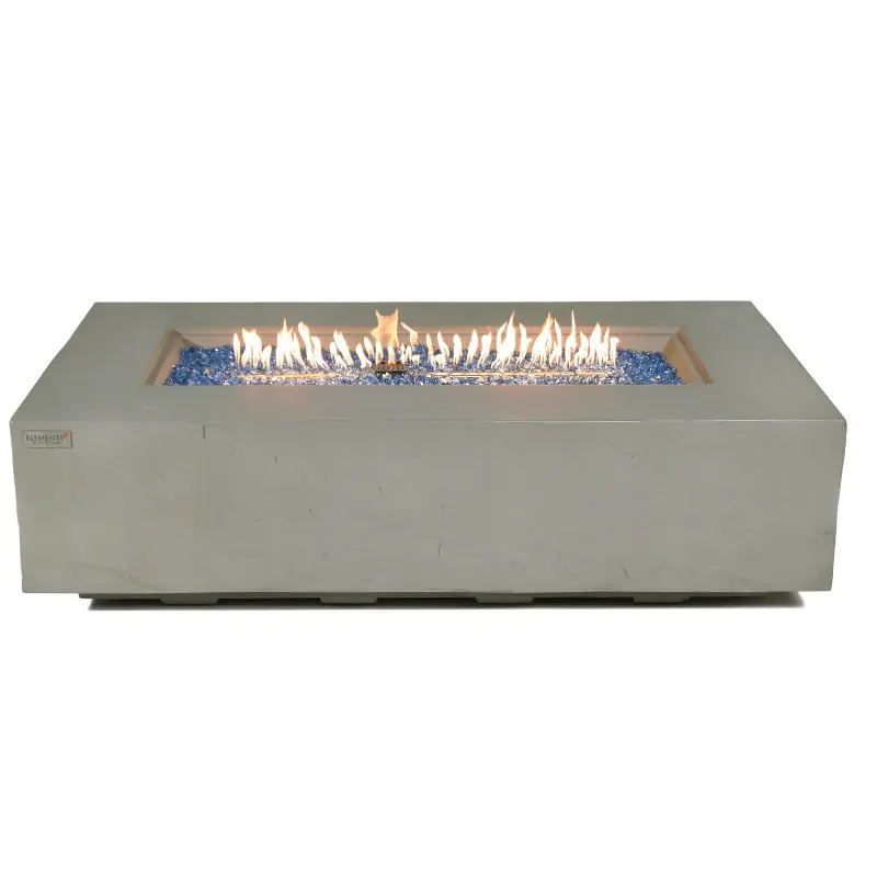 Elementi Plus - Meteora Rectangular Concrete Fire Pit Table - OFG410SG Ignition System
