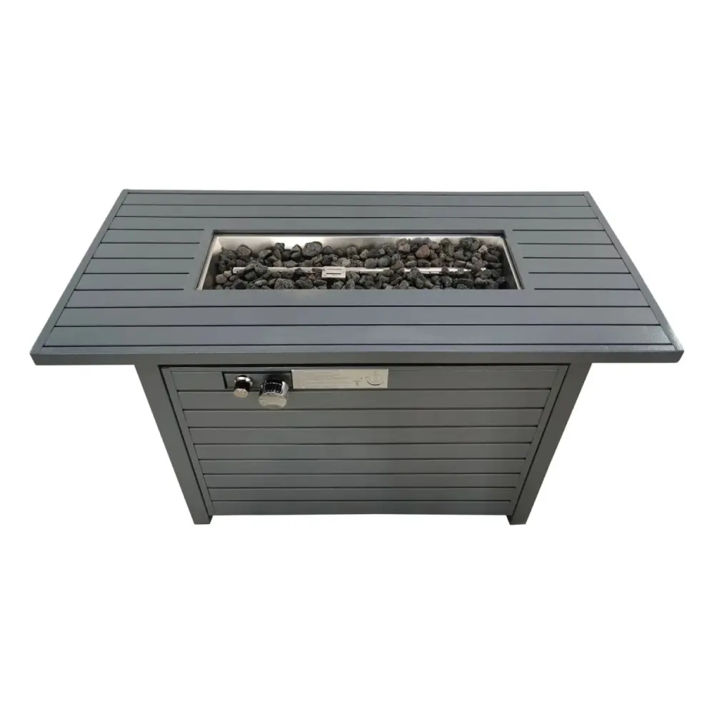 Multi-Fuel Propane Outdoor Fire Pit Table Lid - Charcoal