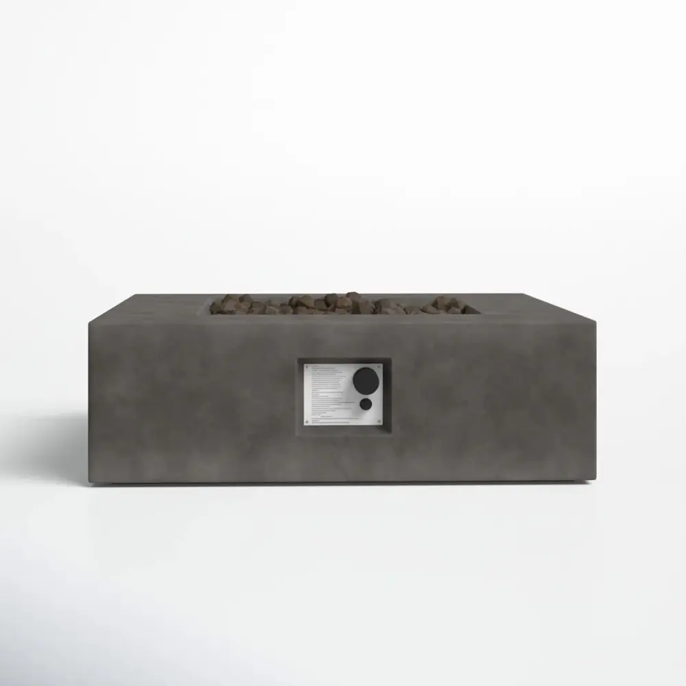 Outdoor Handmade Fire Pit Table - Charcoal