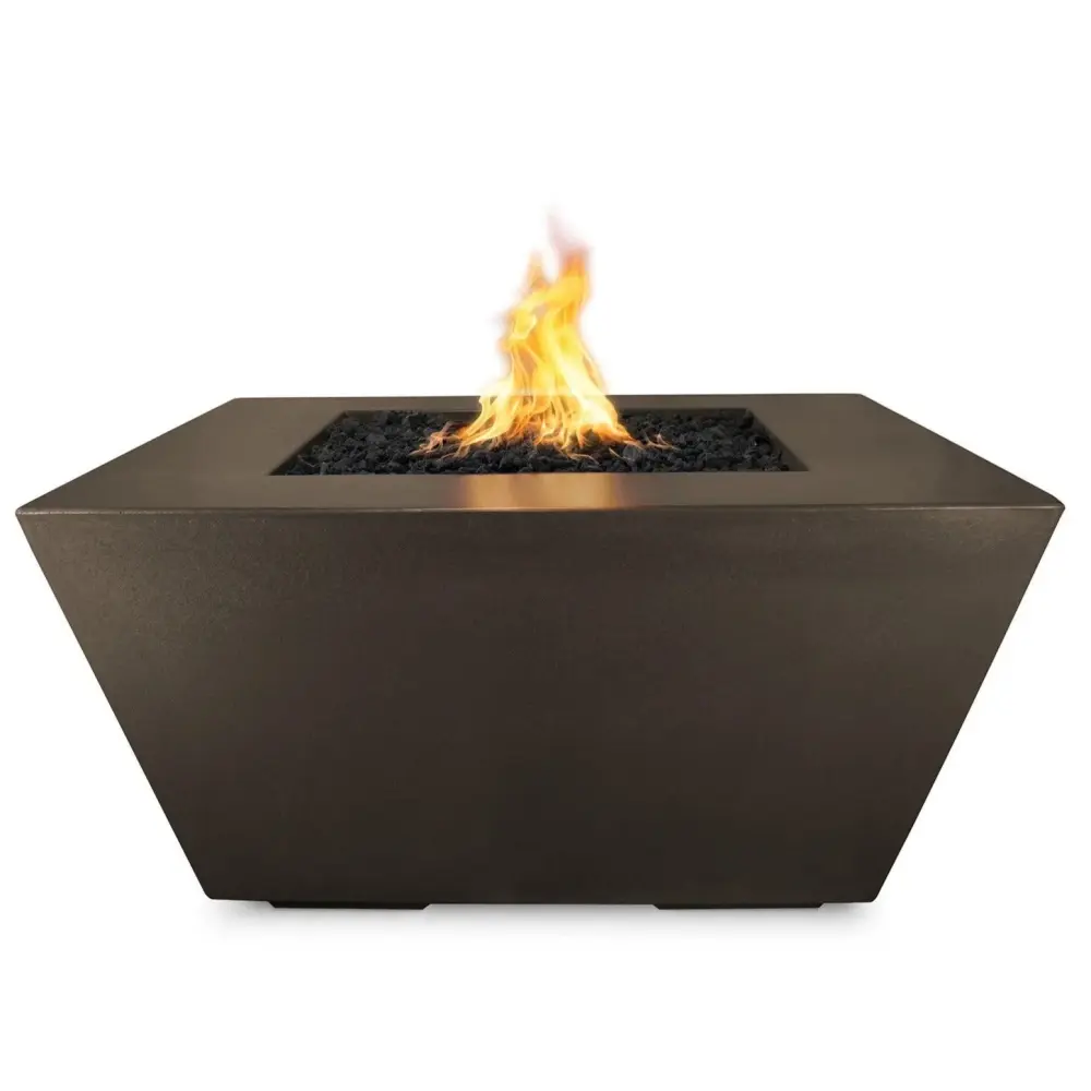 Outdoor Plus - Redan Square Concrete Fire Pit Table OPT-RDN Cover Included