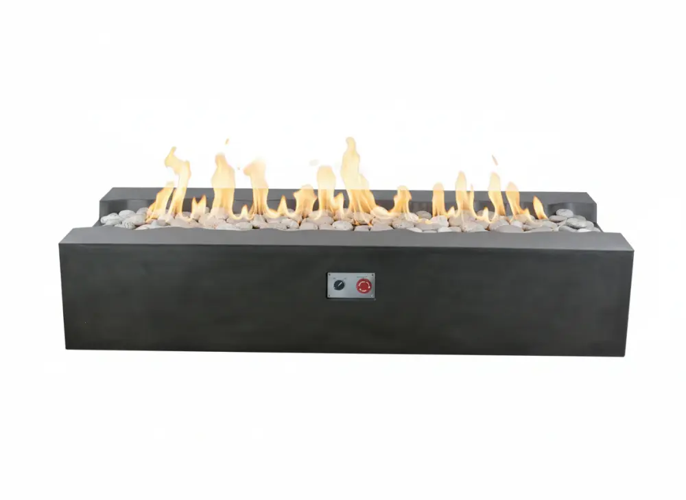 PyroMania Fire - Arroyo Rectangle Concrete Fire Pit Table 2-Year Warranty