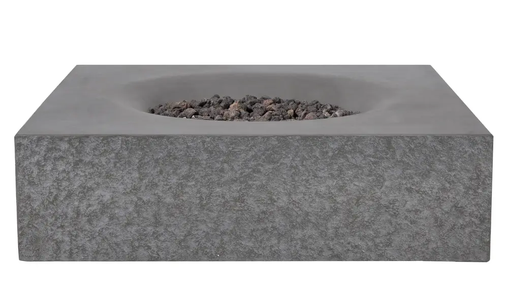 PyroMania Fire - Monument Square Concrete Fire Pit Table Slate Grey