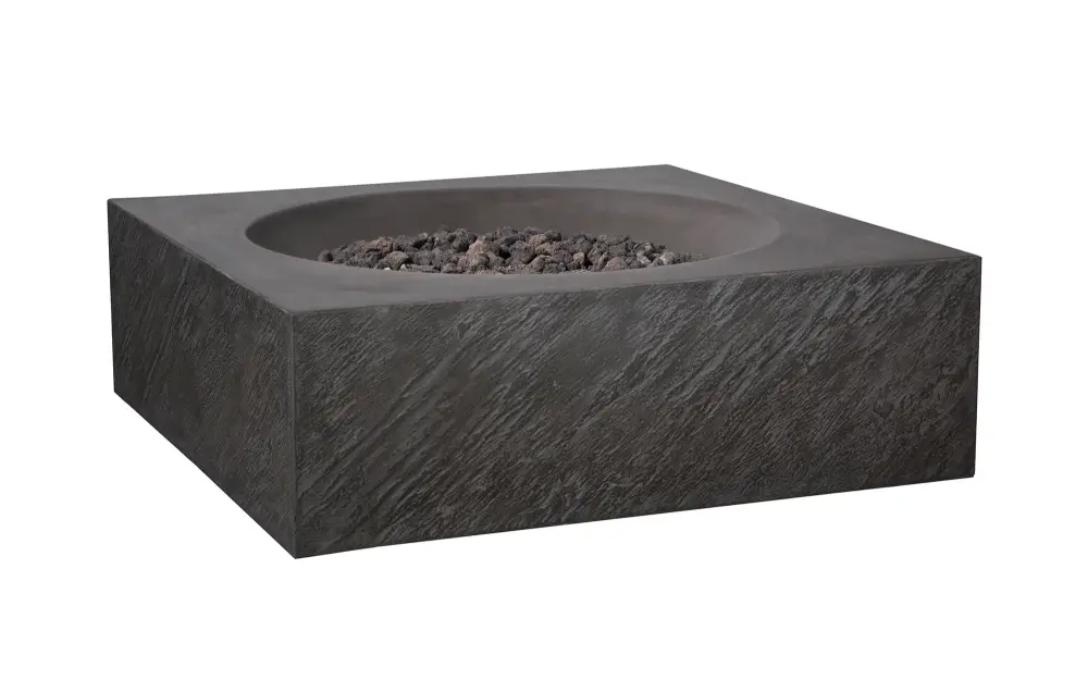 PyroMania Fire - Paloma Square Concrete Fire Pit Table Outland Living