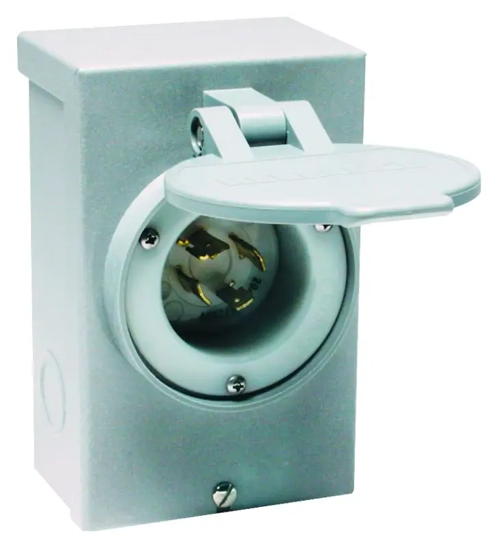 Reliance Controls PB30 Power Inlet Box, 30 , 125/250 V, Graphite Locking Mechanism