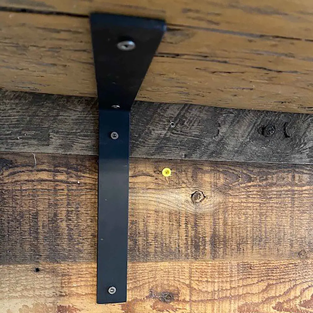 Black Alloy Shelf Bracket ''L'' Style, 6"