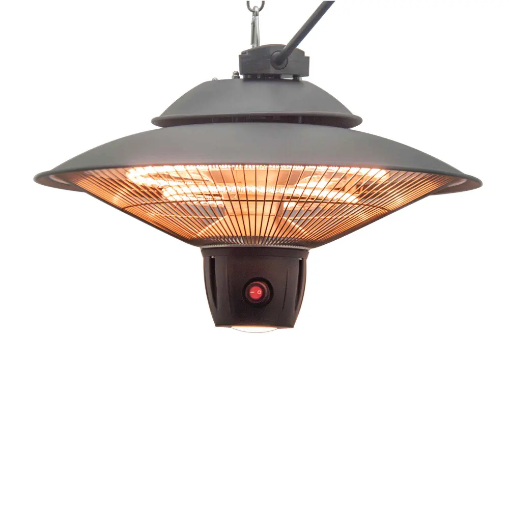 Hanging Infrared Electric Patio Heater DEL Lighting and Remote Control, Trinity Wattage, (700 W / 800 W / 1,500 W) Compati...