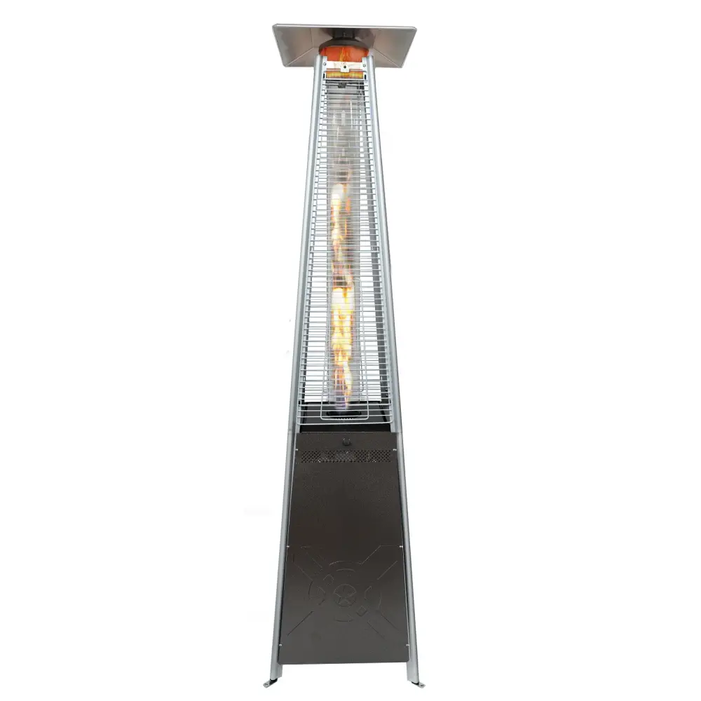 Propane Tabletop Kingchii 48,000 BTU Pyramid Outdoor Heater Wheels Patio, Backyard, Pool, Commercial & Residential