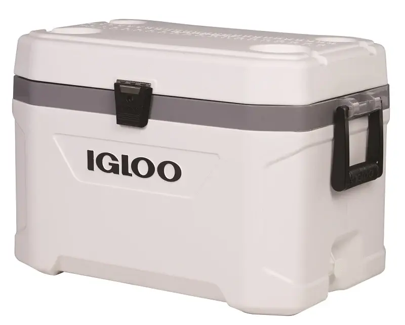 High-Efficiency Igloo 0050541 Cooler, 54 qt Cooler, Polyurethane, Snow, 5 days Ice Retention