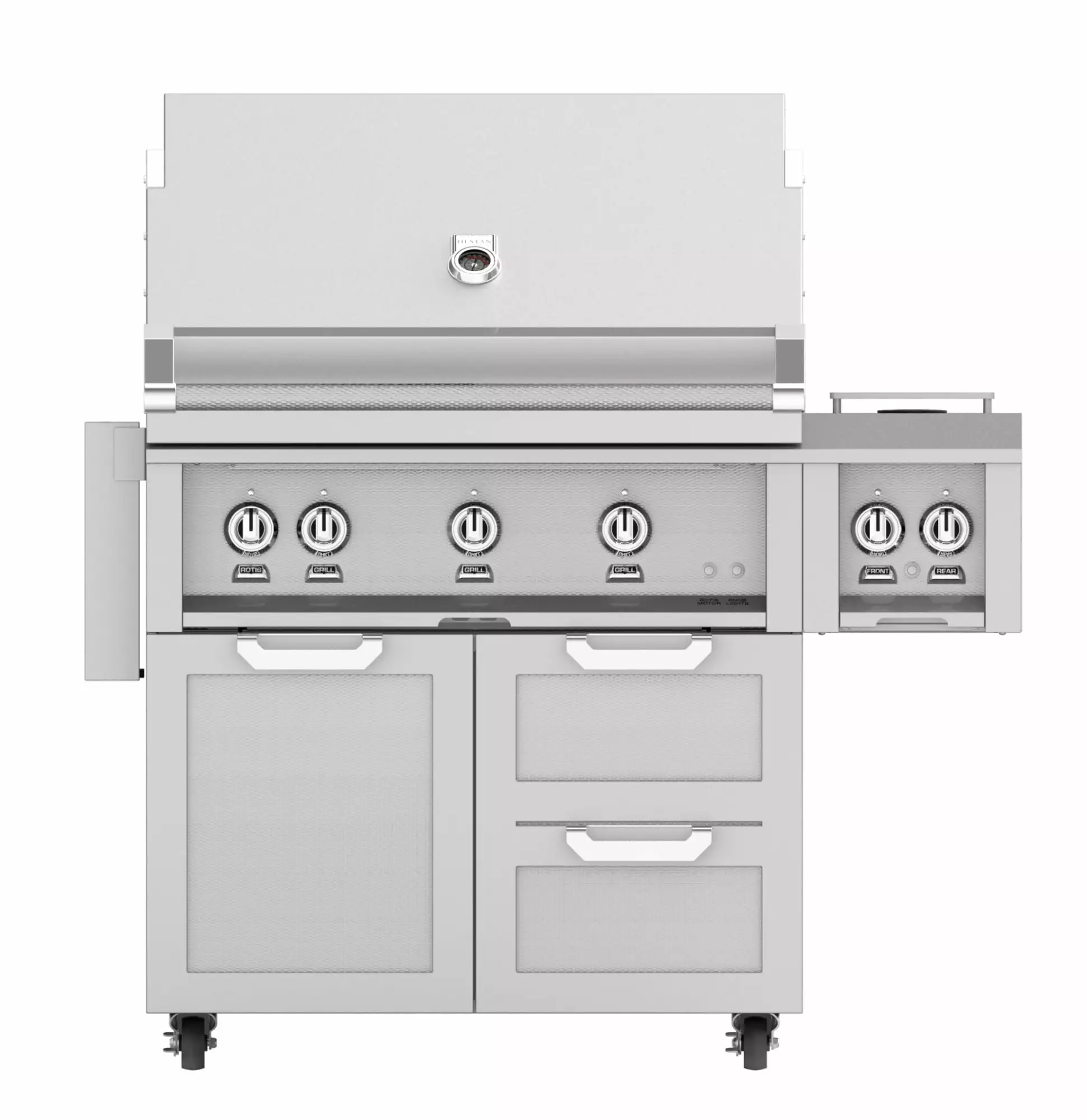 Hestan 36-Inch Door and Drawer Tower Cart Outdoor Kitchen Storage