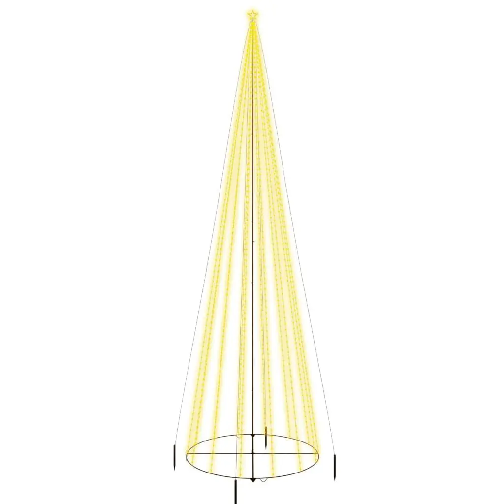 Christmas Cone Tree Warm White 1134 LEDs 8x26 Feet Outdoor Light Display