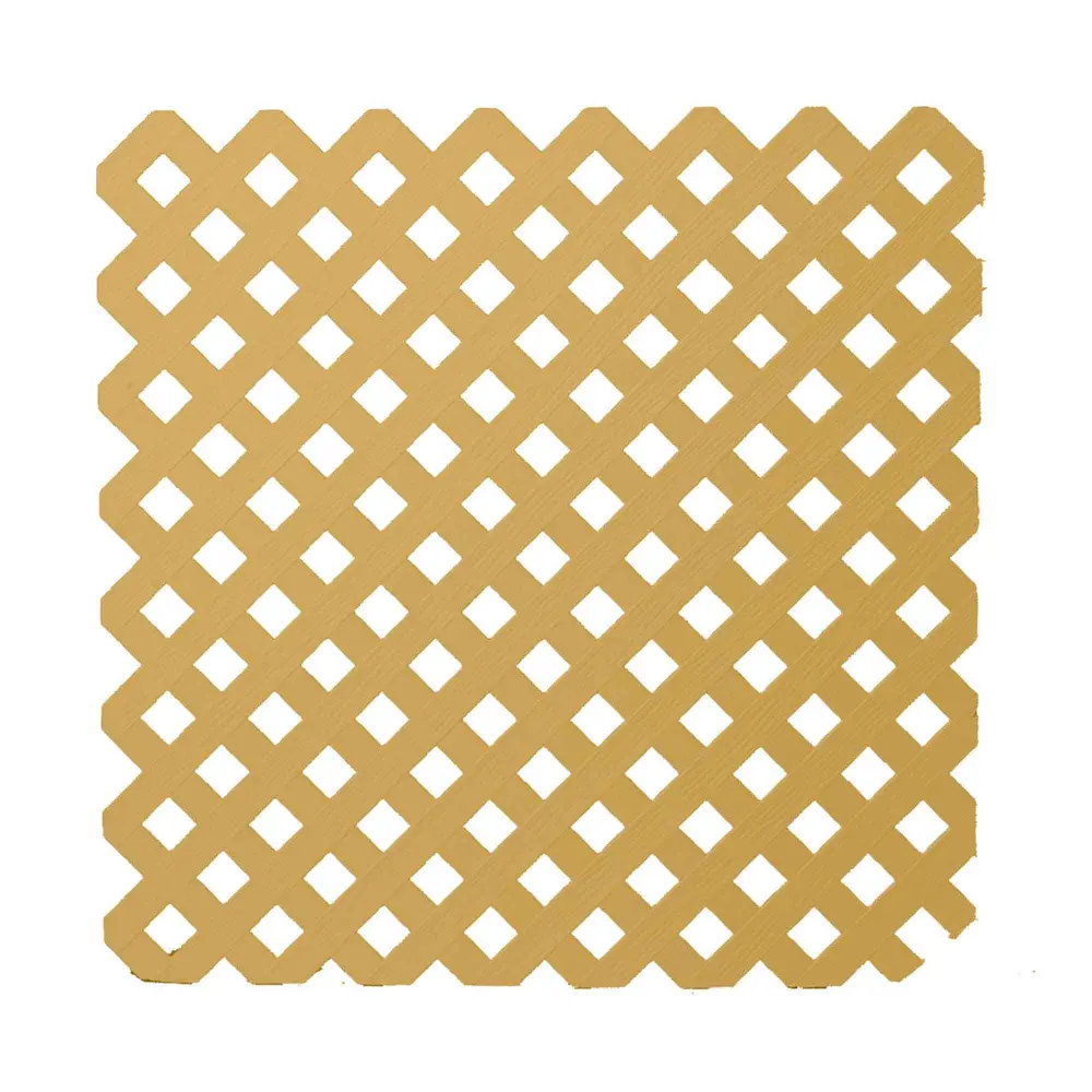 Diamond Pattern PVC Privacy Lattice, 4' x 8' (Cedar)