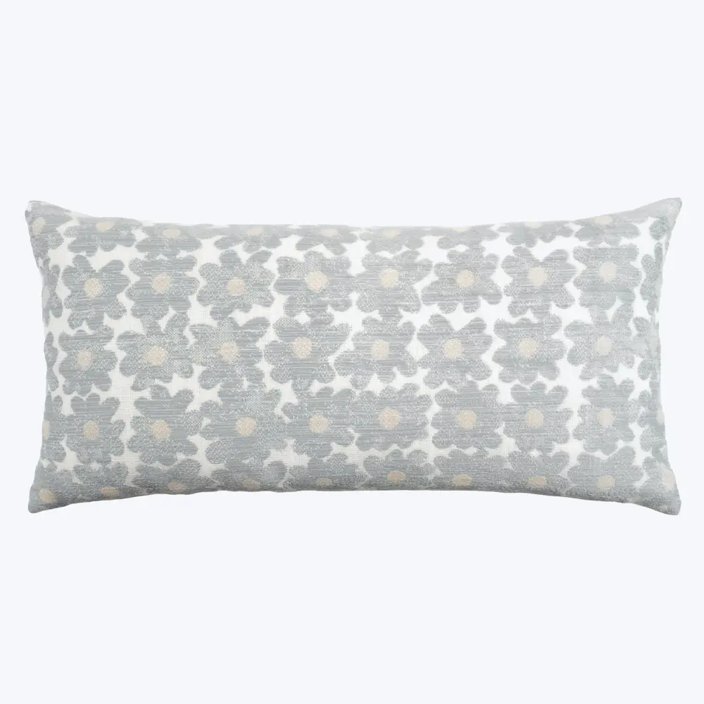 Daisy Indoor/Outdoor Lumbar Pillow, Pebble Mold & Mildew Resistance